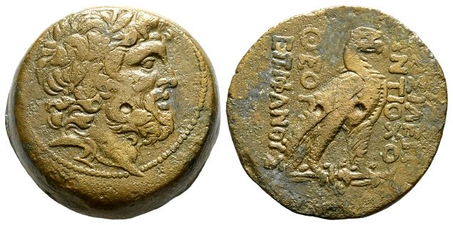 Seleukid Empire, Antiochos IV Epiphanes AE 34mm.