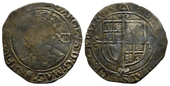 England. Stuart, Charles I AR Shilling.