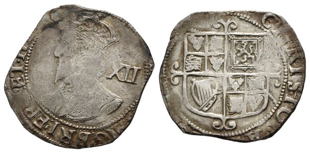 England. Stuart, Charles I AR Shilling.