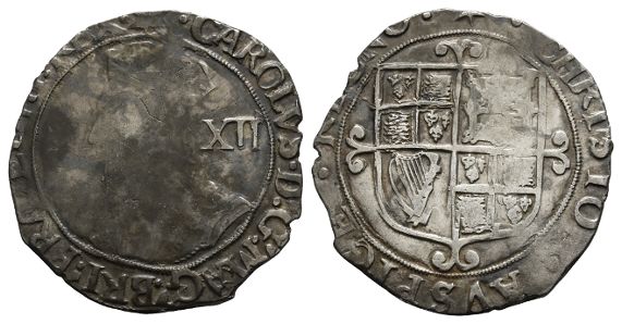 England. Stuart, Charles I AR Shilling.