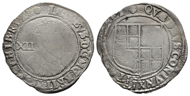 England. Stuart, James I AR Shilling.