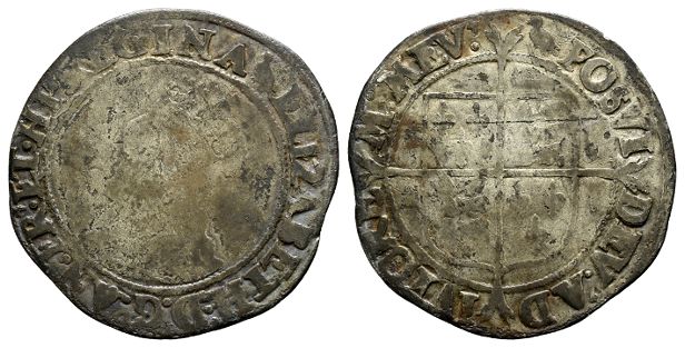 England. Tudor, Elizabeth I AR Shilling.