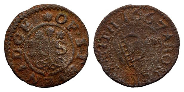 England. Hertfordshire, Stevenage. Robert Smith AE Farthing Token.