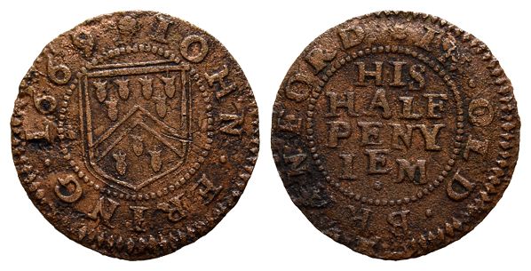 England. Middlesex, Brentford. John Ering AE Halfpenny Token.