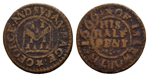 England. Middlesex, Isleworth. George and Susan Page AE Halfpenny Token.