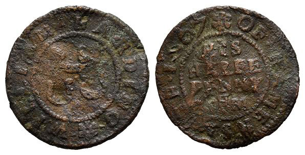 England. Middlesex, Hammersmith. William Harding AE Halfpenny Token.