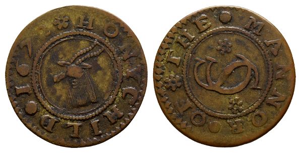 England. Kent, Honychild. C.S. AE Halfpenny Token.