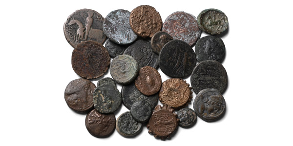 Group of Twenty Five (25) Greek AE Coins.