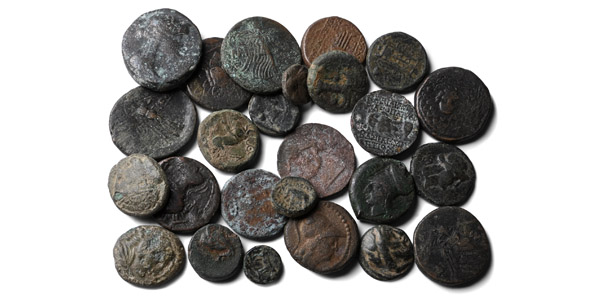 Group of Twenty Five (25) Greek AE Coins.