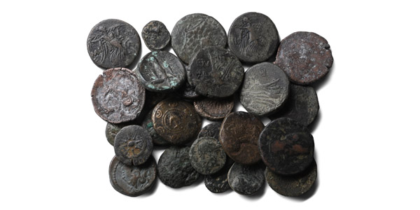 Group of Twenty Five (25) Greek AE Coins.