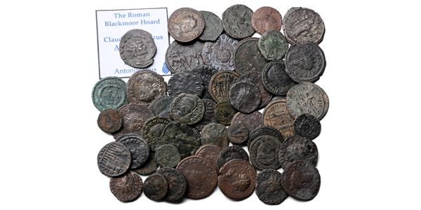 Group of Fifty (50) AE and AR Roman Coins.