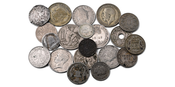 Group of Twenty (20) Mixed World Silver Coins.
