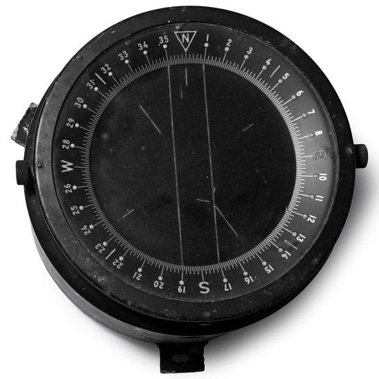 American Air Force WWII Bomber Aircrafts Cockpit Compass