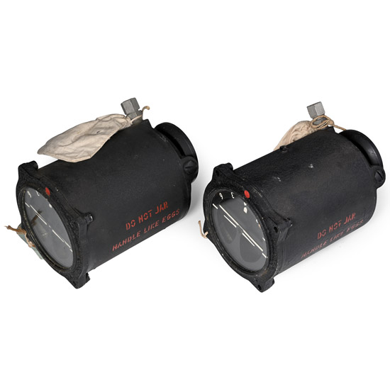 British RAF WWII Aircraft Horizon Cockpit Instrument Pair