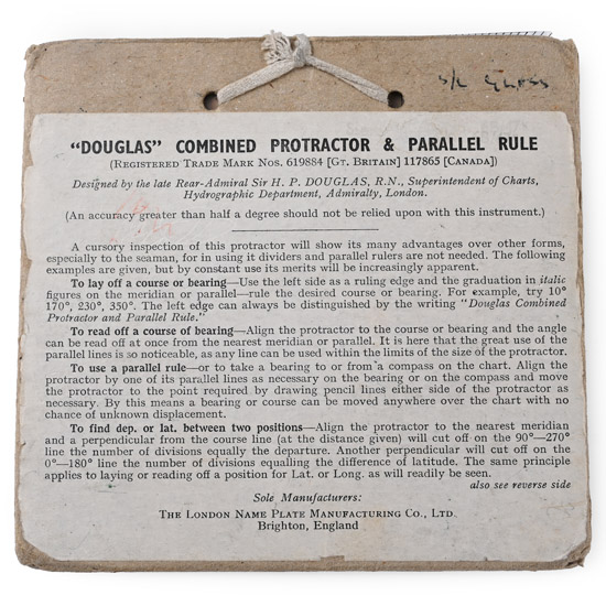 British RAF WWII Aircraft Navigators Protractor