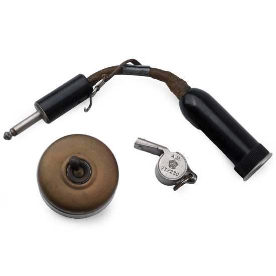 American Air Force WWII Switch, Whistle and American to British Adaptor Loom