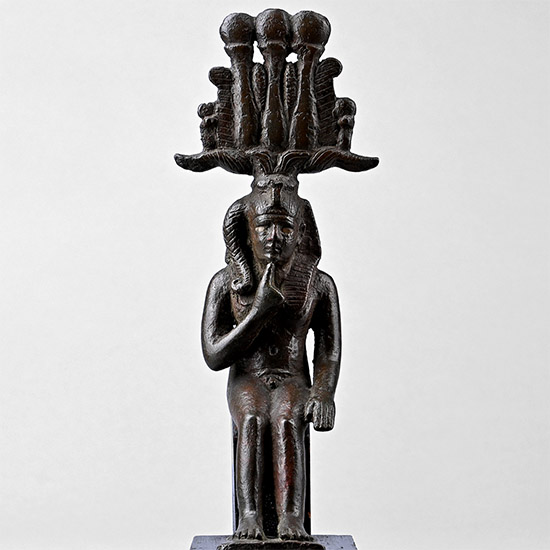 Egyptian Bronze Harpocrates Statue
