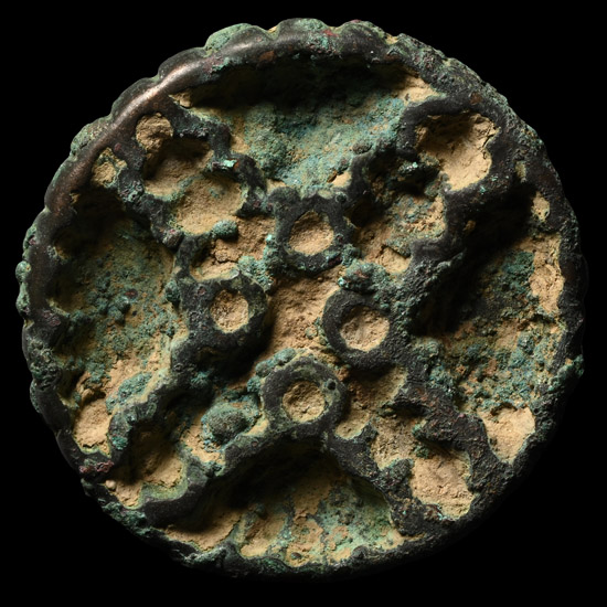 West Central Asian Bronze Stamp Seal with Cross