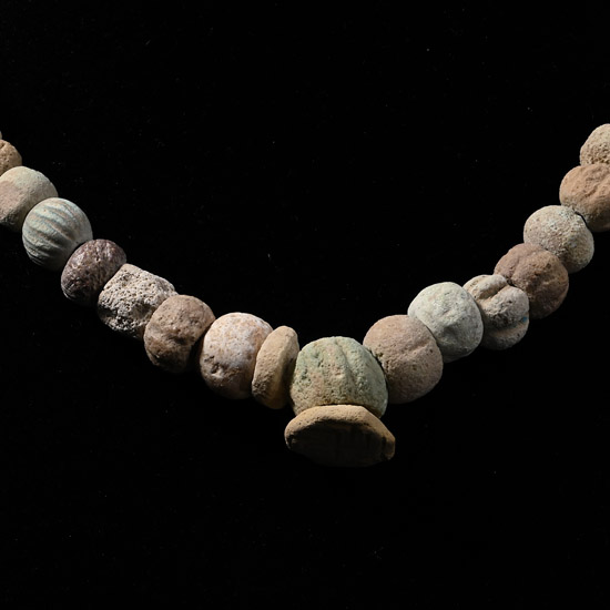 Phoenician Faience Melon Bead Necklace
