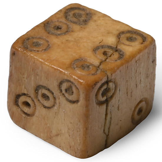 Roman Bone Gaming Die