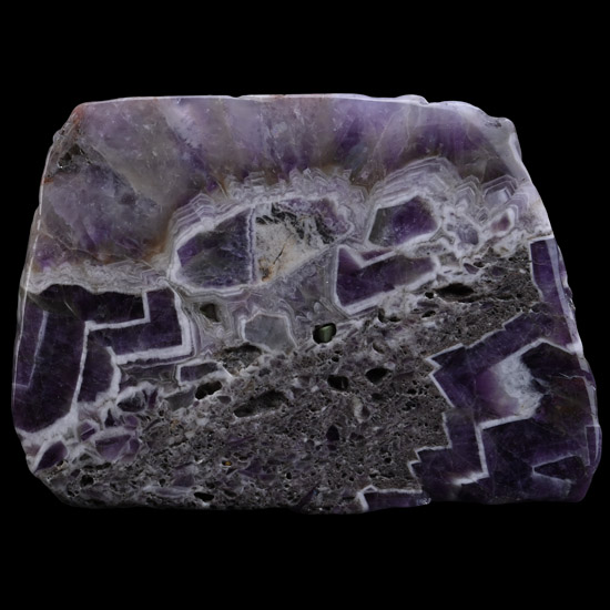 Cut and Polished Amethyst Slice