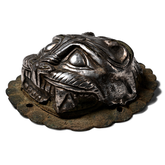 Sasanian Silver-Plated Lion Shield Boss
