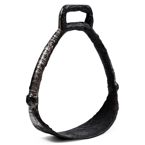 Scandinavian Viking Age Silver Inlaid Iron Stirrup