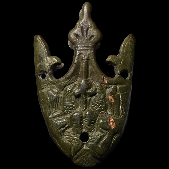 Viking Age Bronze Figural Sword Chape