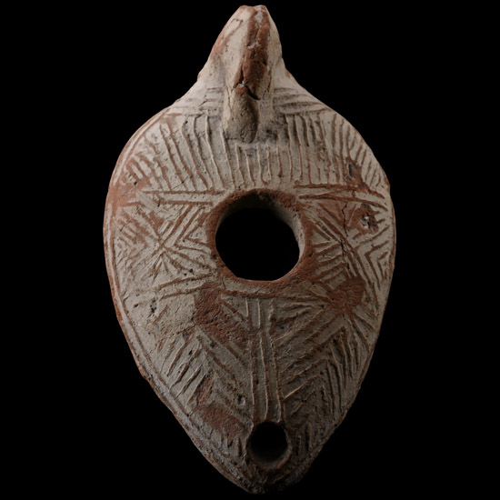 Large Byzantine Period Terracotta Oil Lamp