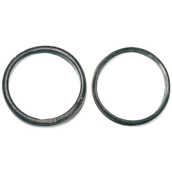 Roman Blue Glass Bangle Pair