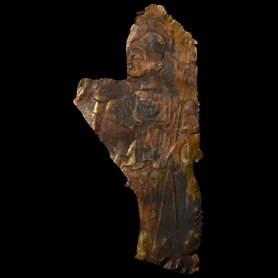 Roman Bronze Appliqué with Athena and Gorgon