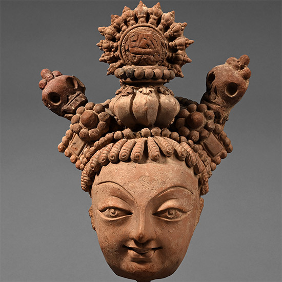 Kashmir Terracotta Head of a Bodhisattva