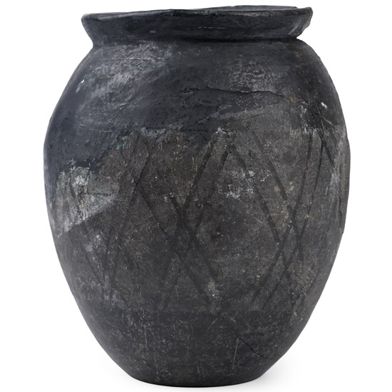 Romano-British Decorated Black-Burnished Ware Vessel