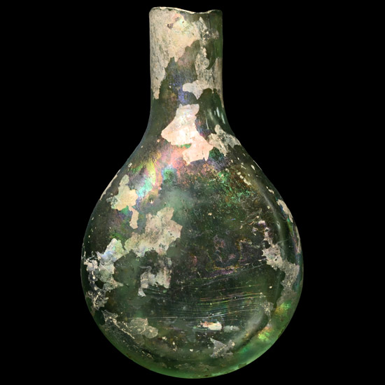 Roman Green Glass Perfume Flask
