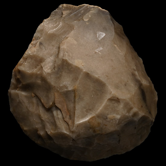 British Stone Age Knapped Flint Turtle Back Scraper from Farnham