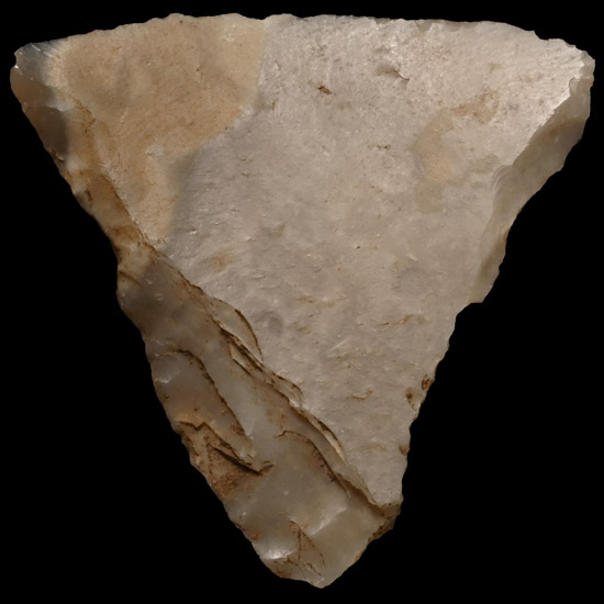 British Stone Age Large Knapped Flint Chisel Tip Arrowhead from Farnham