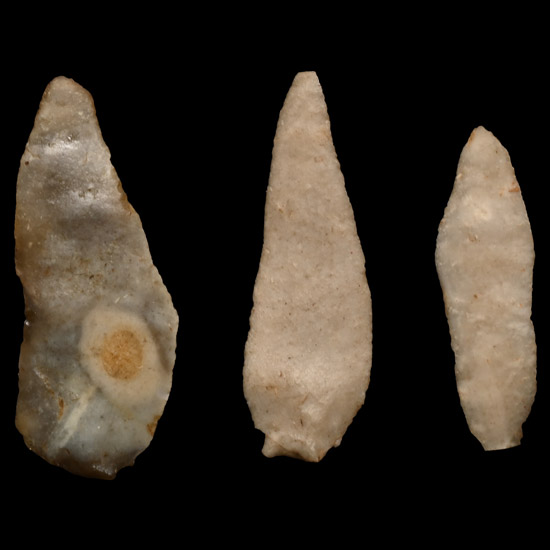 British Stone Age Knapped Flint Blades from Farnham