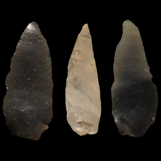 British Stone Age Knapped Flint Blades from Farnham