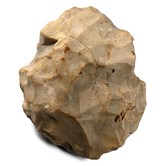 British Stone Age Mousterian Knapped Flint Bifacial Handaxe from Farnham Made by Neanderthal Man