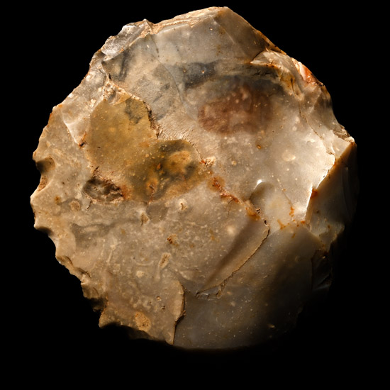 British Stone Age Knapped Flint Ovate Knife/Scraper from Farnham