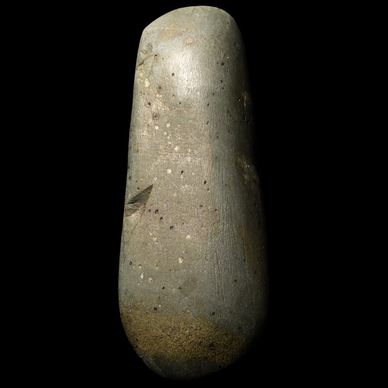 British Stone Age Polished Green Tuff Axe Head