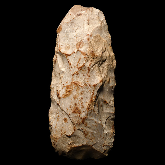 French Stone Age Knapped Cream Flint Adze