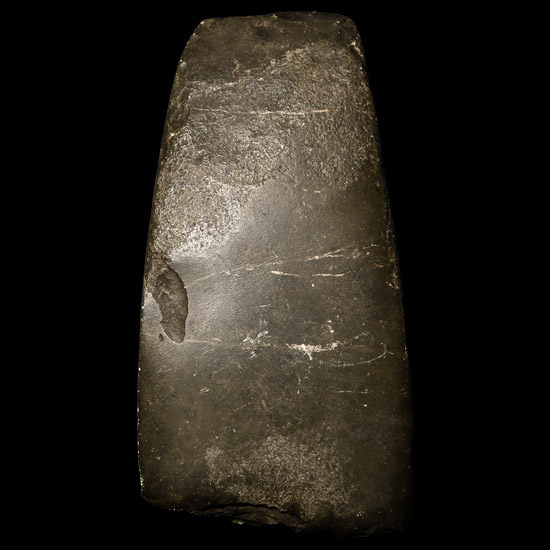 Stone Age Polished Black Stone Axe Head