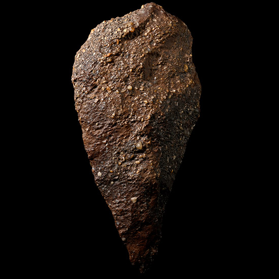 Very Large African Stone Age Homo Erectus Knapped Red Stone Handaxe