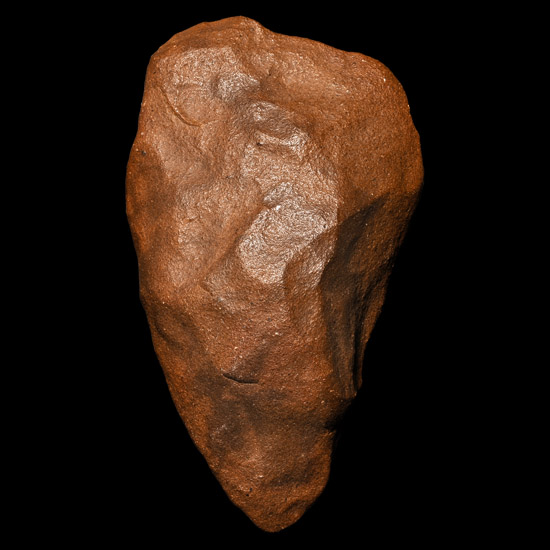 African Stone Age Homo Erectus Knapped Red Stone Handaxe