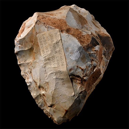 Italian Stone Age Knapped Flint Handaxe