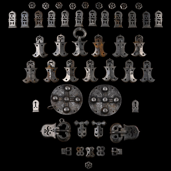 Eastern Roman Military Silver Belt Element Set
