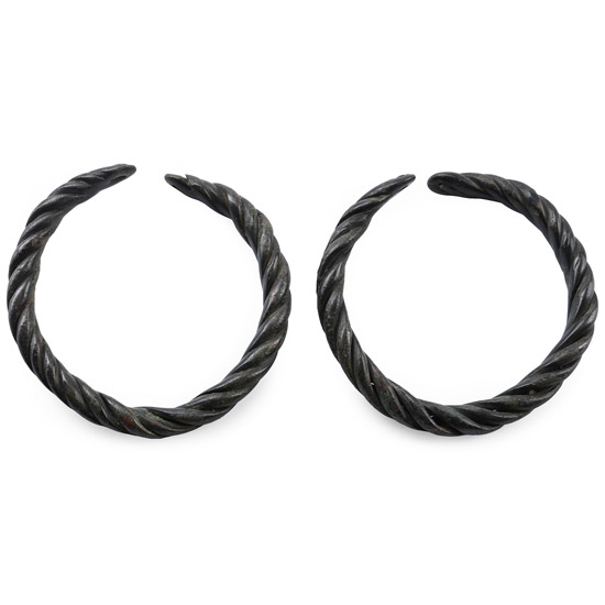 Viking Age Twisted Bar Bracelet Pair