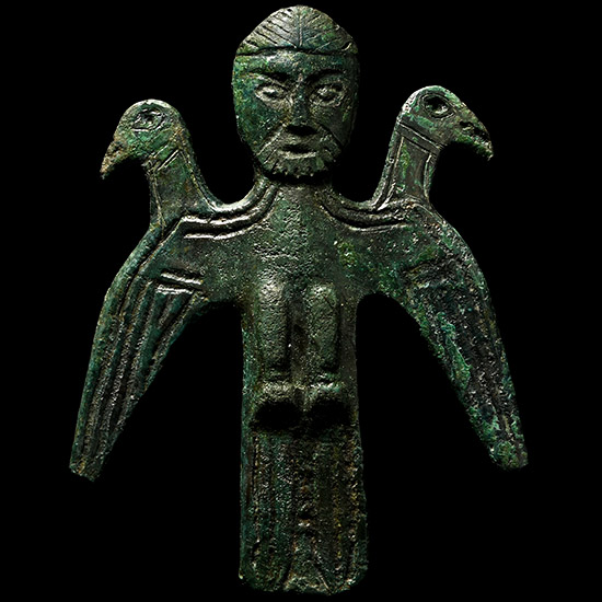Pre-Viking Age Bronze Shaman Pendant