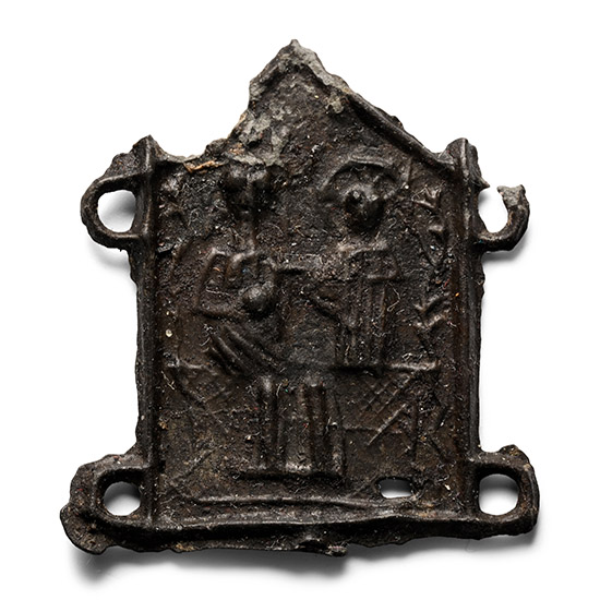 Medieval Pewter Pilgrims Badge with Mary and Child